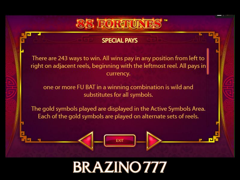 Bónus do casino Brazino 777 para o 88 Fortunes