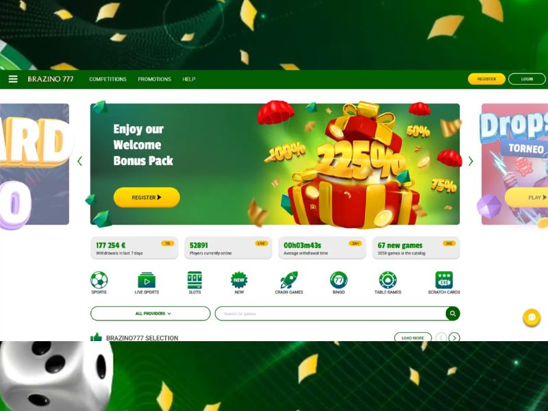 Registo no casino Brazino 777
